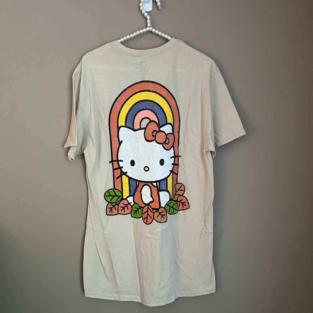 Men's HELLO KITTY Rainbow T-Shirt Sanrio
WOMENS Unisex Tee Khaki Streetwear